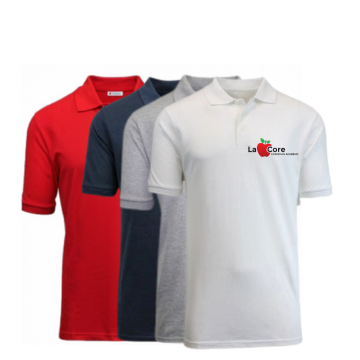 PRESCHOOL Boys Polo Set: Black, Red, Gray, White